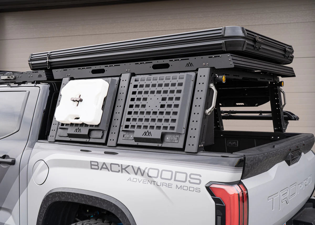 Backwoods Adventure Mods Aluminum Bed Rack Storage Box for 2007+ Toyota Tundra