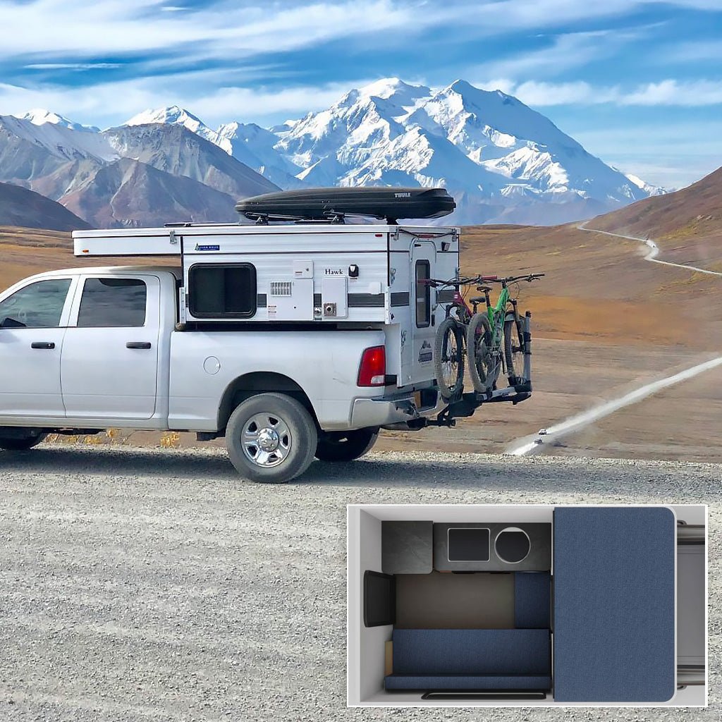 Coming in June: 2026 HAWK Four Wheel Camper with Rollover Couch Floor Plan