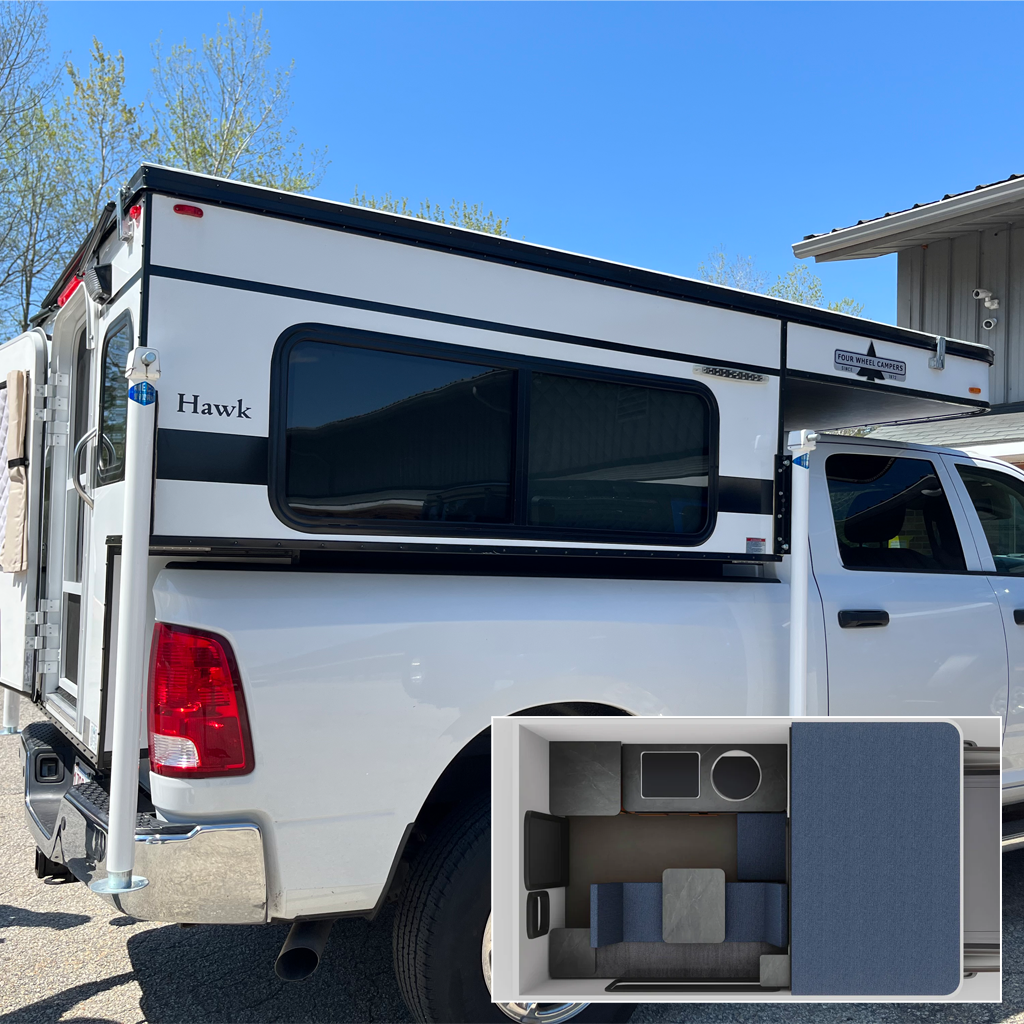 Customer Classified: Used 2023 HAWK Four Wheel Camper with Side Dinette Floor Plan
