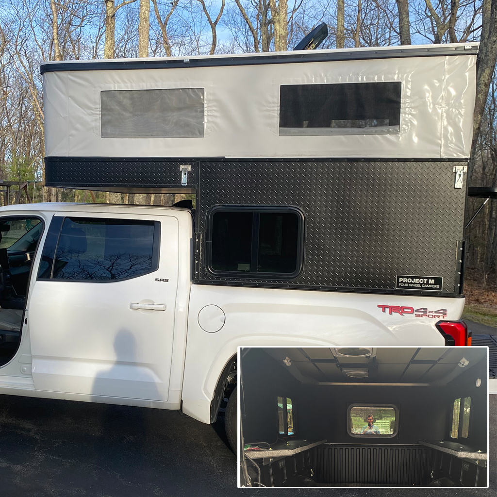 Customer Classified: Used 2023 PROJECT M Four Wheel Camper Truck Bed Topper for Full-Size Truck with 5.5' Bed