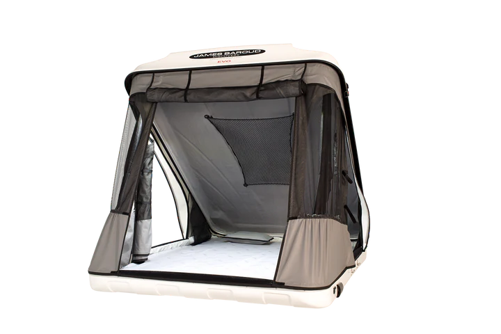 Open Box James Baroud Discovery M Hard Shell Roof Top Tent in White