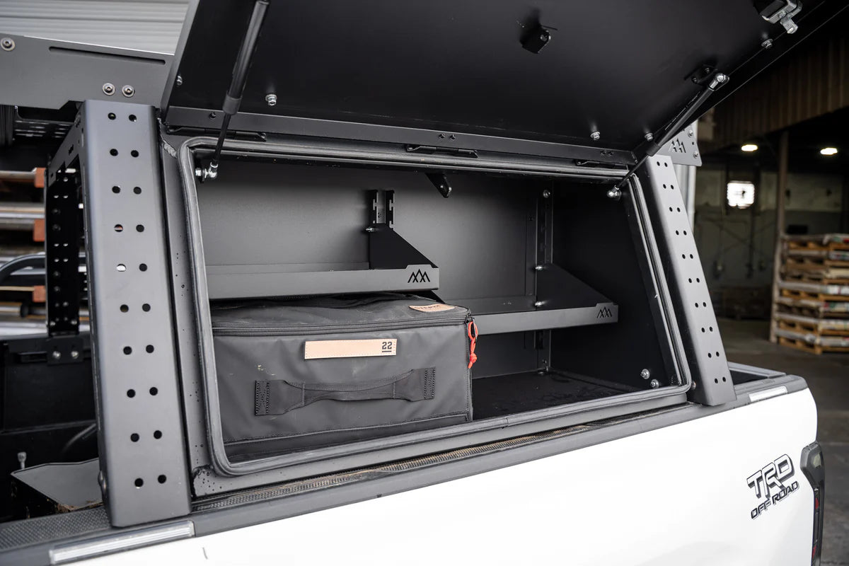 Backwoods Adventure Mods Aluminum Bed Rack Storage Box for 2005+ Toyota Tacoma