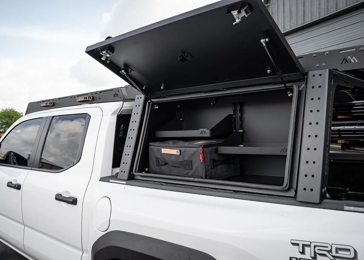 Backwoods Adventure Mods Aluminum Bed Rack Storage Box for 2005+ Toyota Tacoma