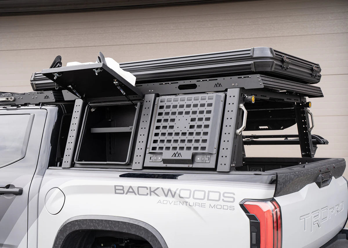 Backwoods Adventure Mods Aluminum Bed Rack Storage Box for 2007+ Toyota Tundra