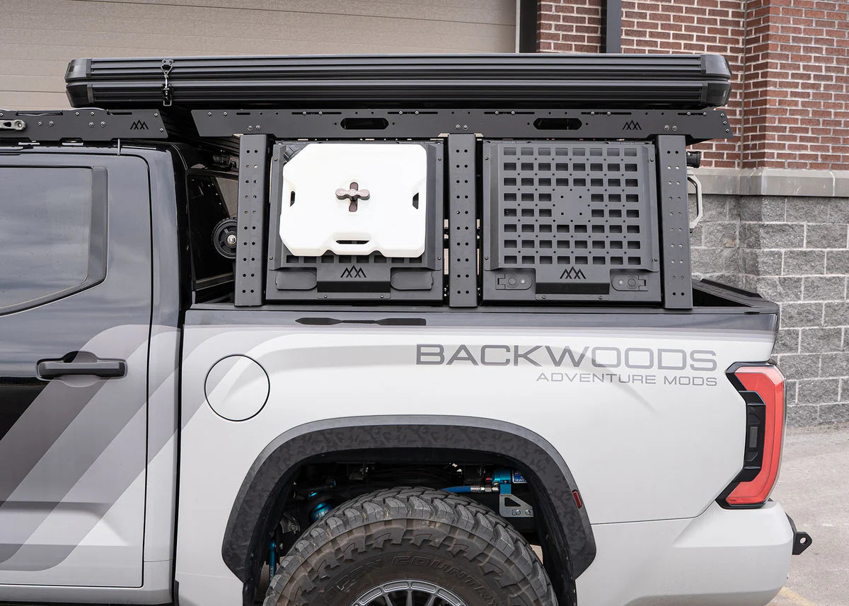 Backwoods Adventure Mods Aluminum Bed Rack Storage Box for 2007+ Toyota Tundra