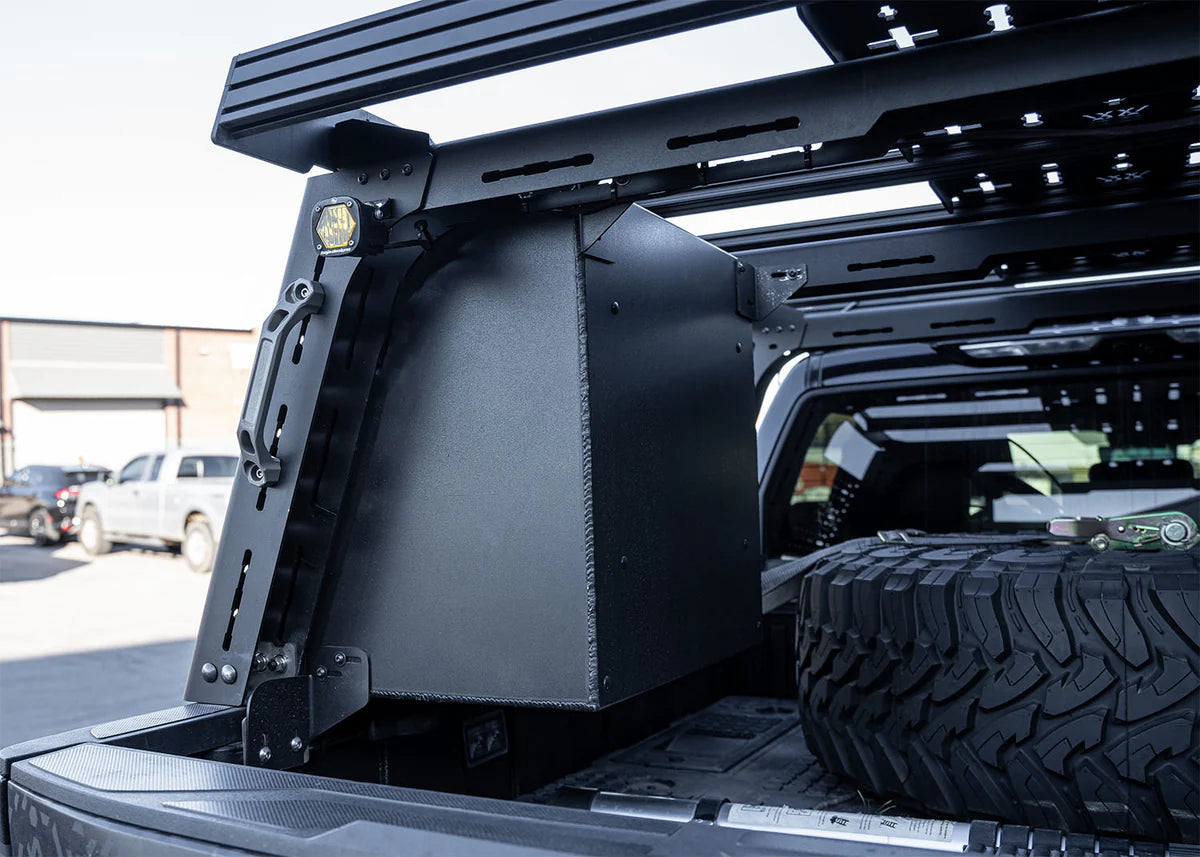 Backwoods Adventure Mods Aluminum Bed Rack Storage Box for 2007+ Toyota Tundra
