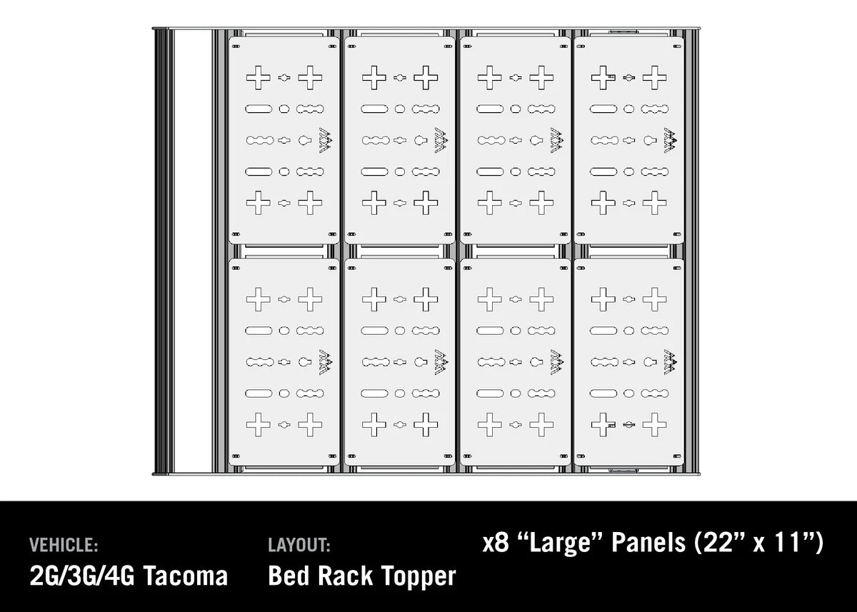 Backwoods Adventure Mods Bed Rack DRIFTR Topper for 2005+ Toyota Tacoma
