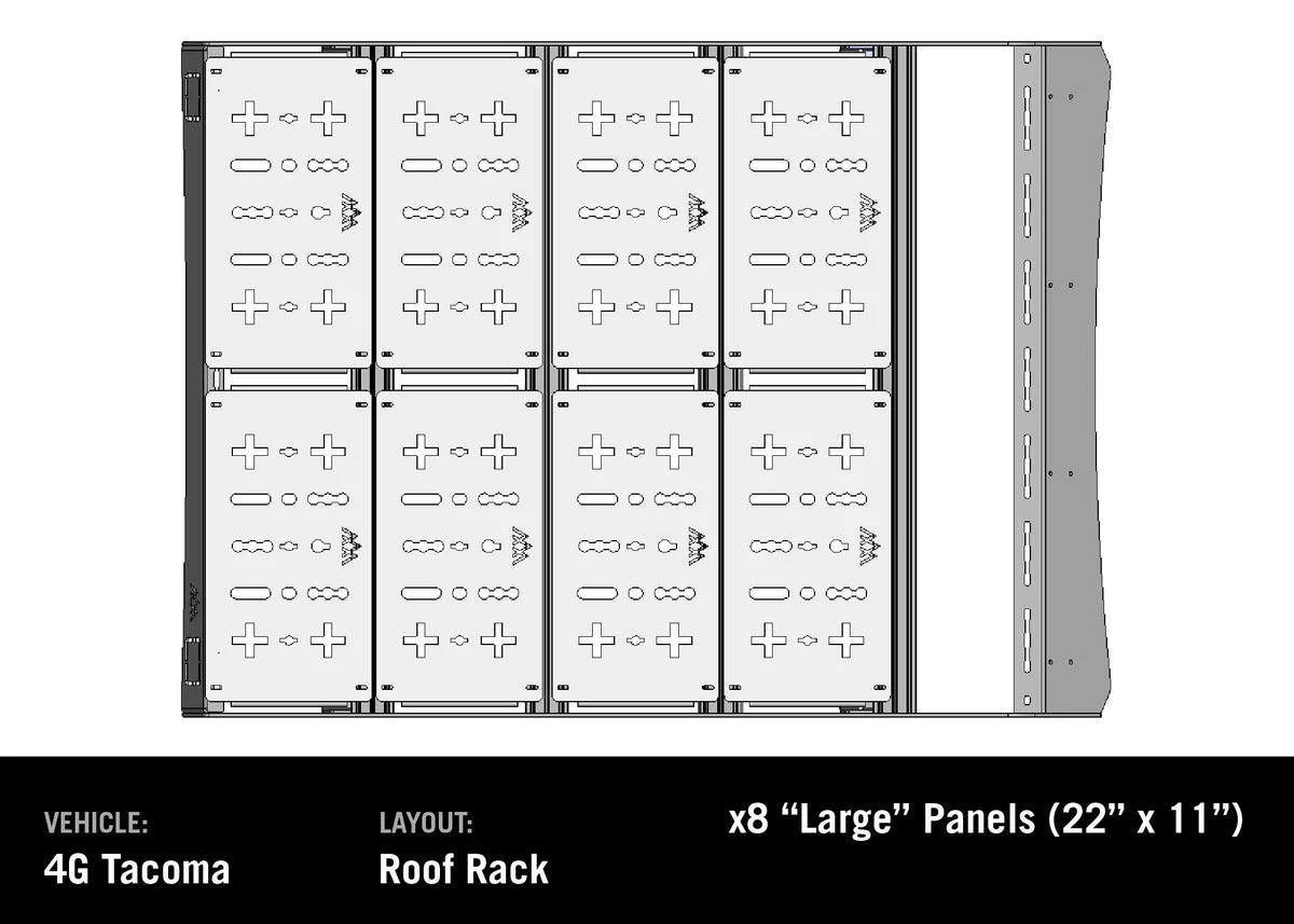 Backwoods Adventure Mods DRIFTR Roof Rack for 2024+ Toyota Tacoma